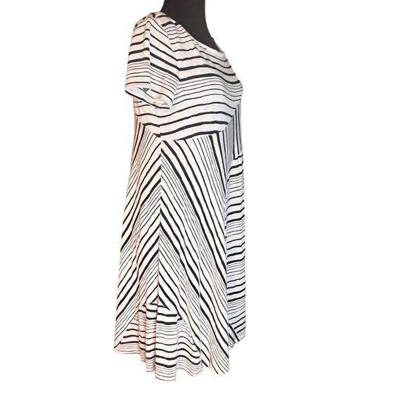 Anthropologie Maeve Stripestack Lagenlook Shift Knit Midi Flowy Comfy Dress M - Picture 4 of 9